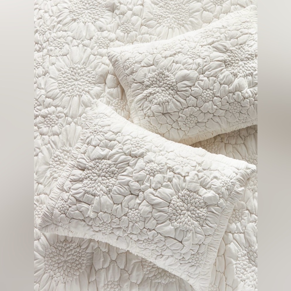 Anthropologie White Pillow Shams